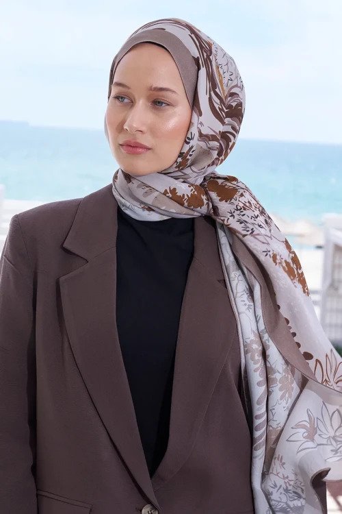 Curated Forest Şal - Kahverengi