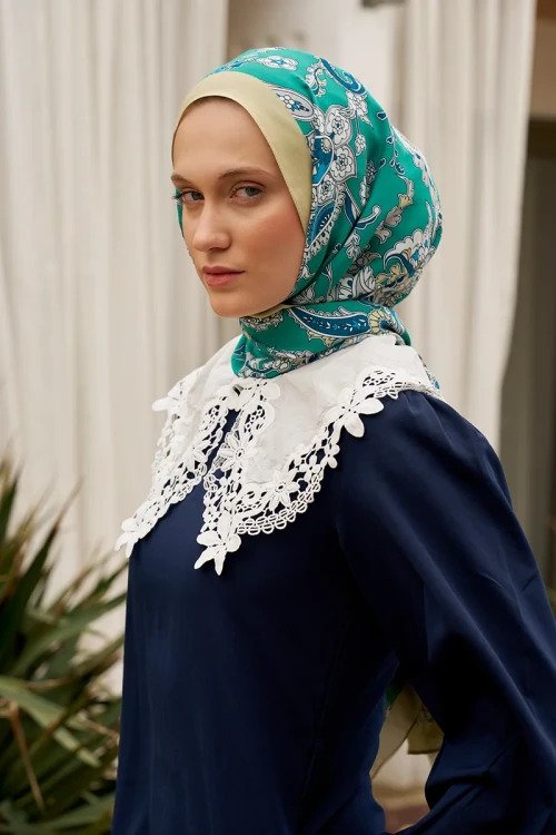 Curated Outline Şal - Turkuaz