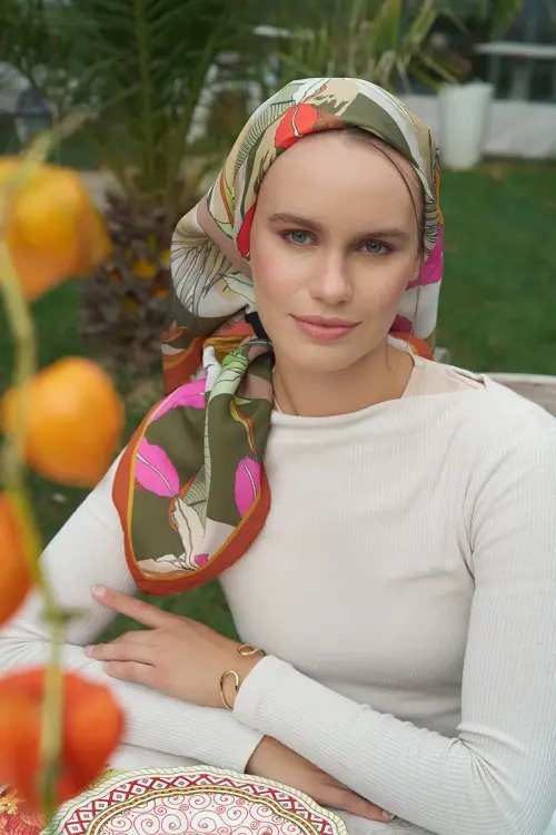 Leafly Modal Eşarp - Turuncu