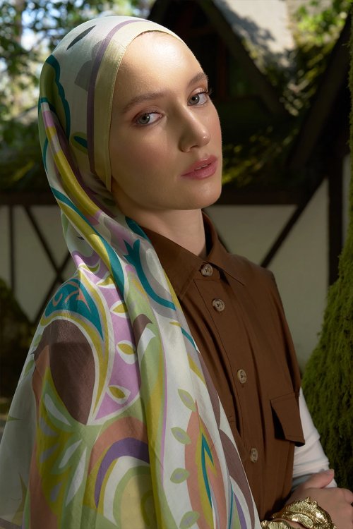 Inspired Density Pattern Shawl - Yellow