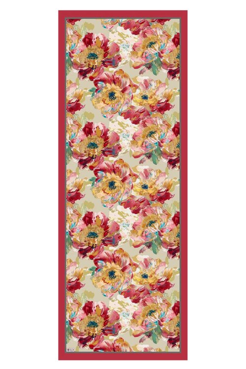 Sunrise Floral Pattern Shawl - Pink