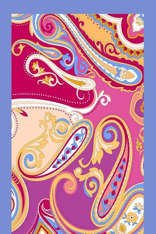 Paisley Koleksiyonu Carnaval Şal - Mavi