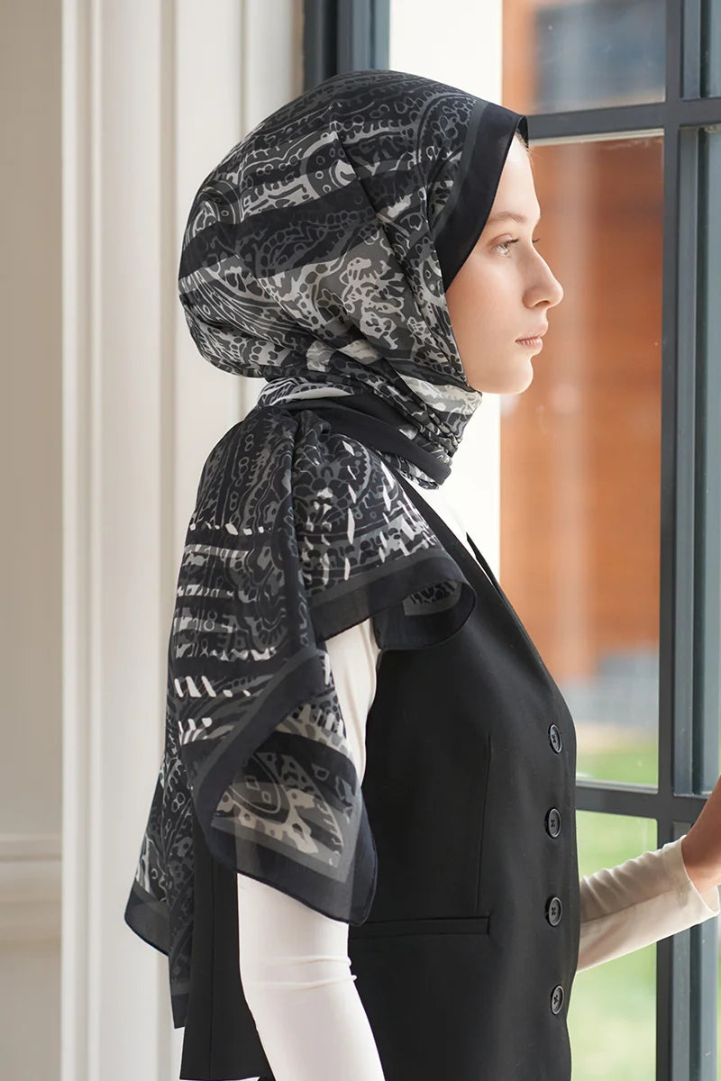 Heritage Hare Şal - Siyah