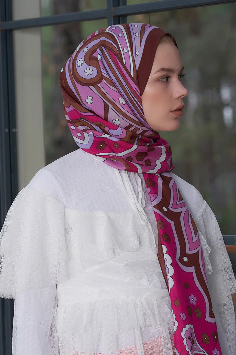 Heritage Nefha Şal - Mürdüm