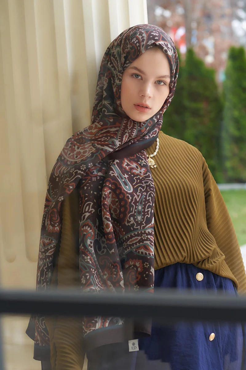 Heritage Visal Şal - Kahverengi