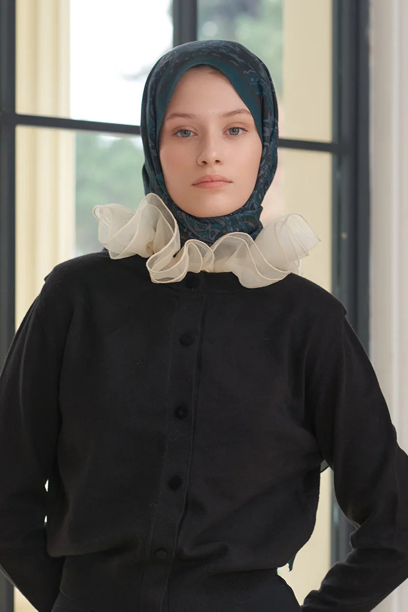 Heritage Visal Şal - Koyu Yeşil