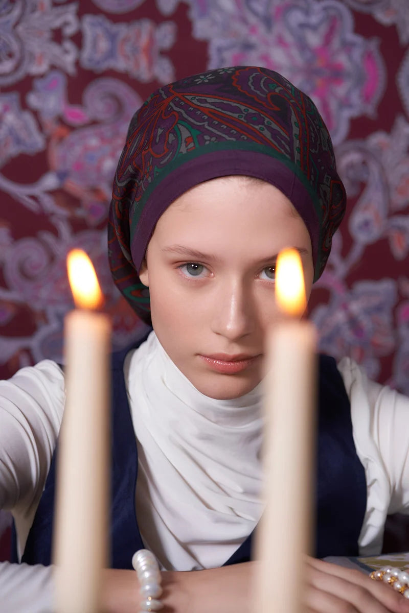 Heritage Visal Şal - Mürdüm