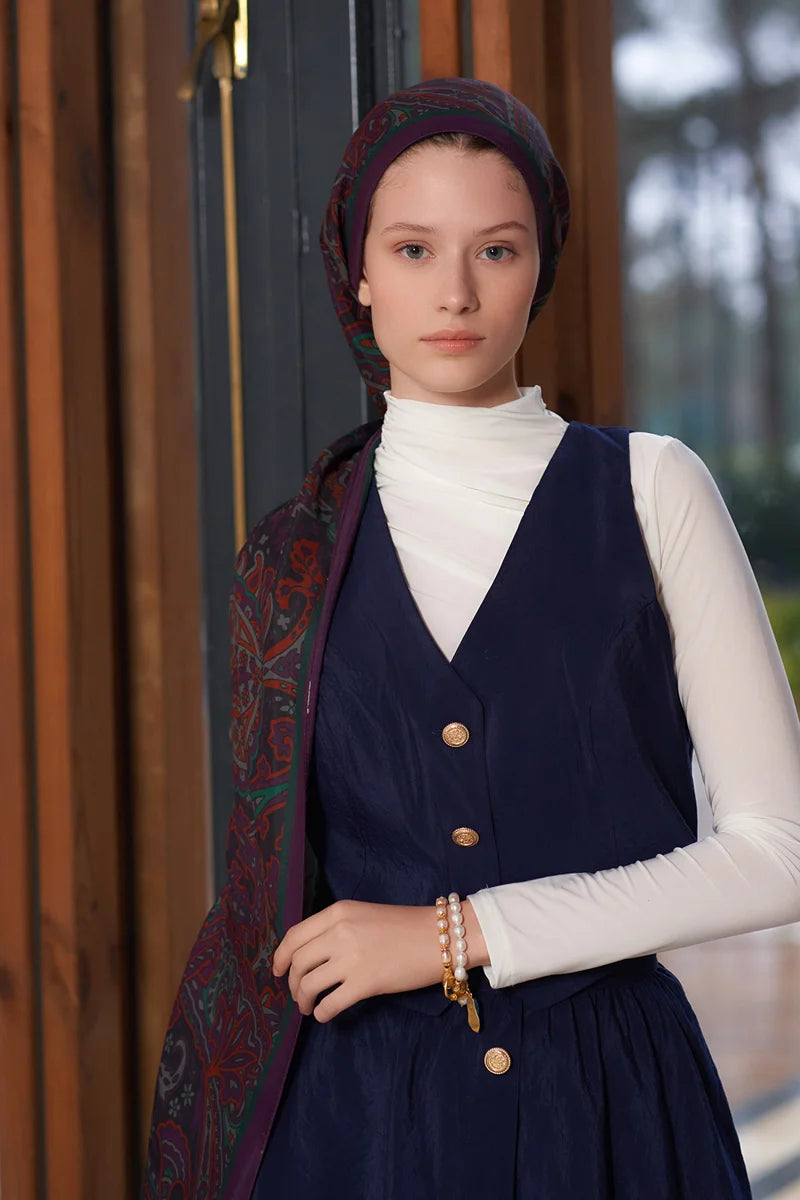 Heritage Visal Şal - Mürdüm