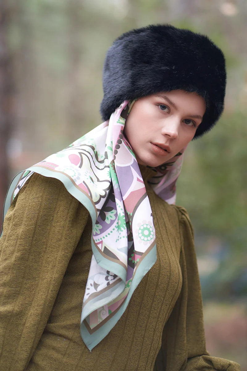 Luna Desen Modal Eşarp - Mint