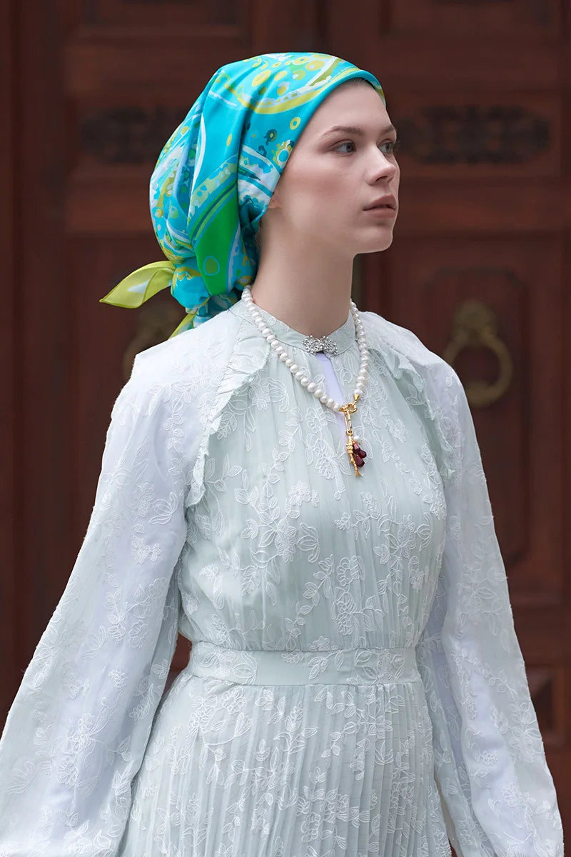 Sofistik Desen Modal Eşarp - Okyanus