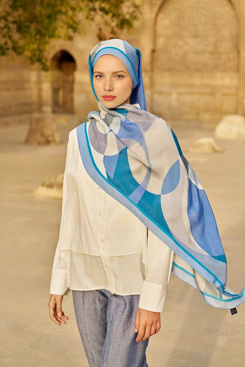 Ashen Floss Viscose Shawl - Lilac