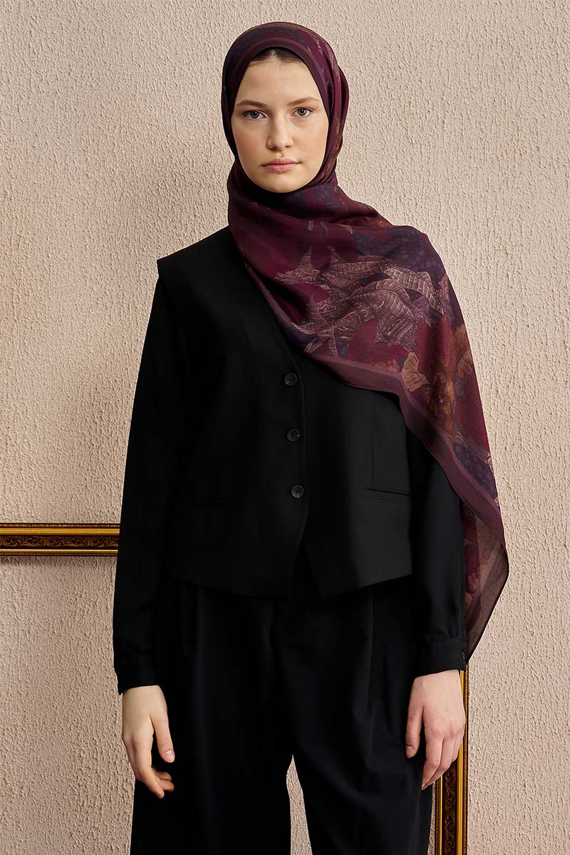 Celebrity Fiorenza Shawl - Plum