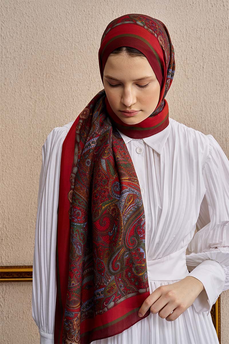 Celebrity Hera Shawl - Red