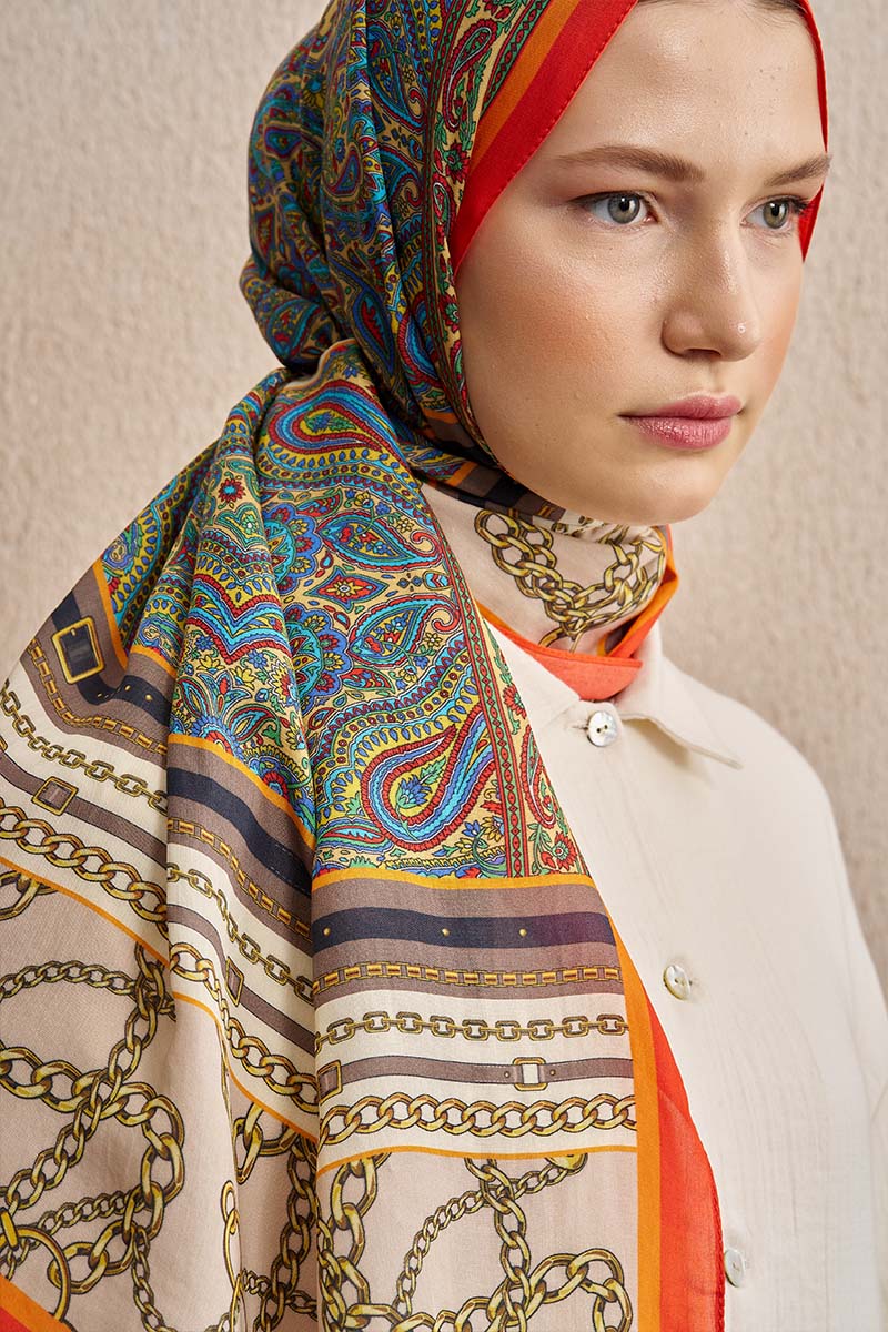Celebrity Lustre Shawl - Orange