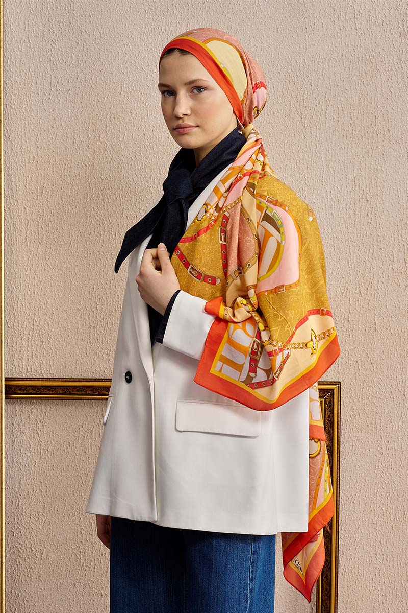 Celebrity Pietra Shawl - Orange