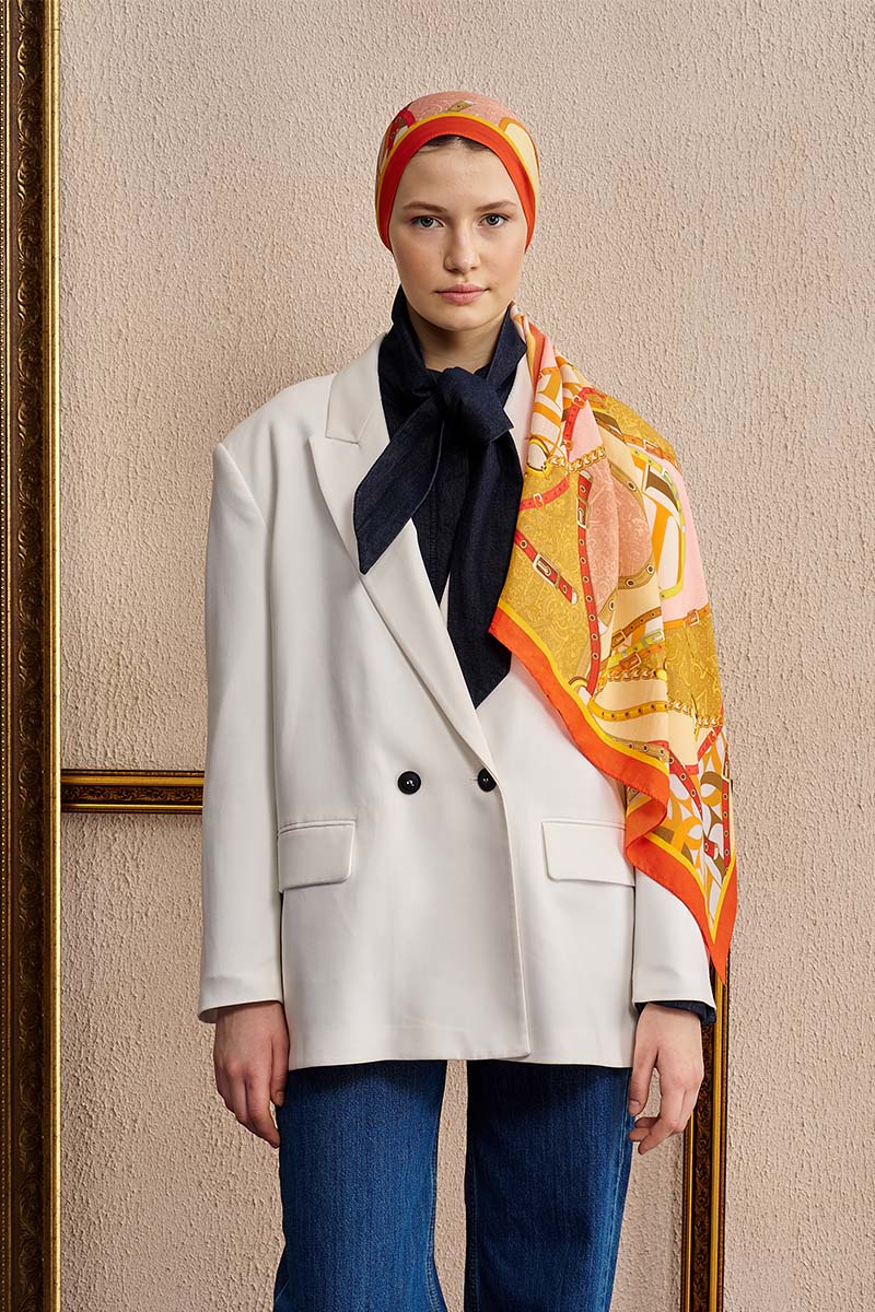 Celebrity Pietra Shawl - Orange