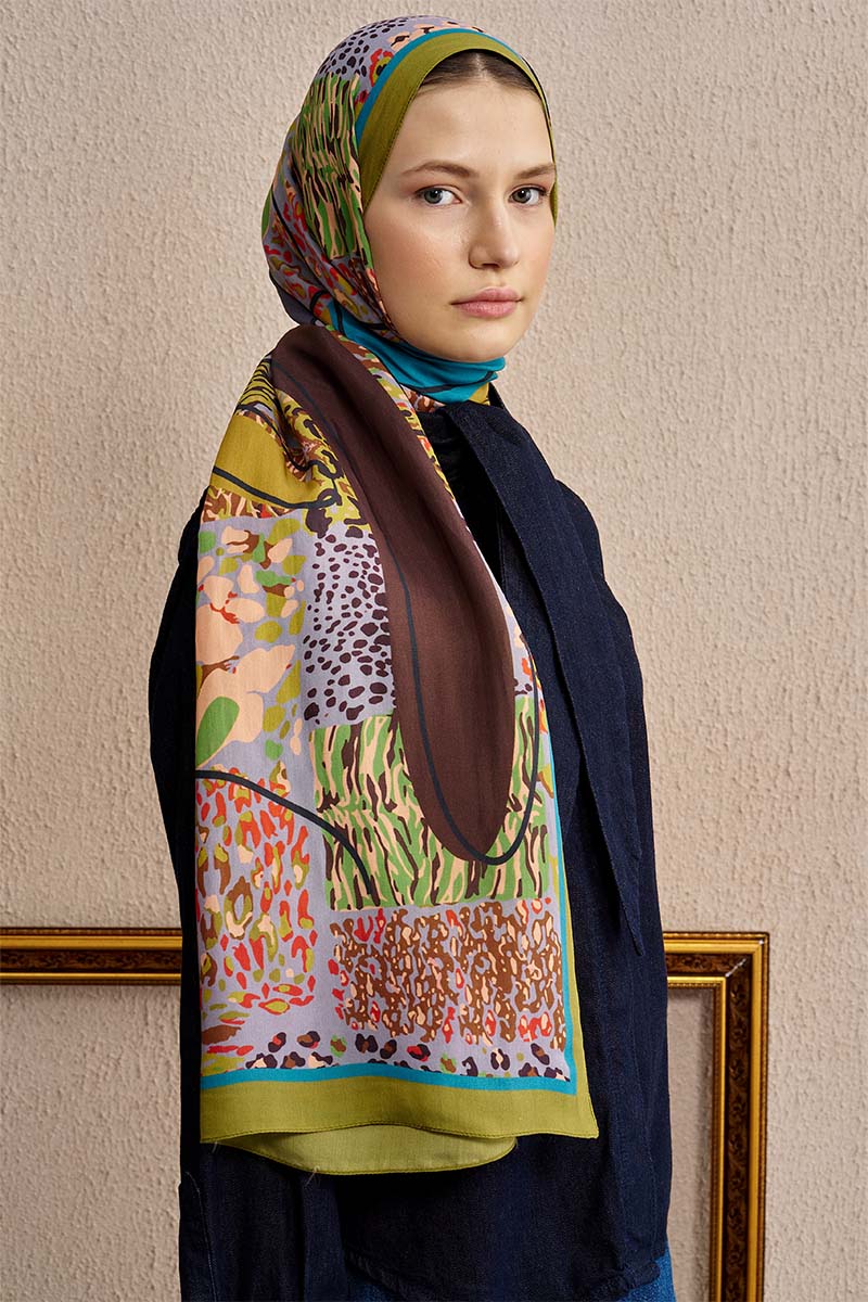 Celebrity Sable Shawl - Olive Green
