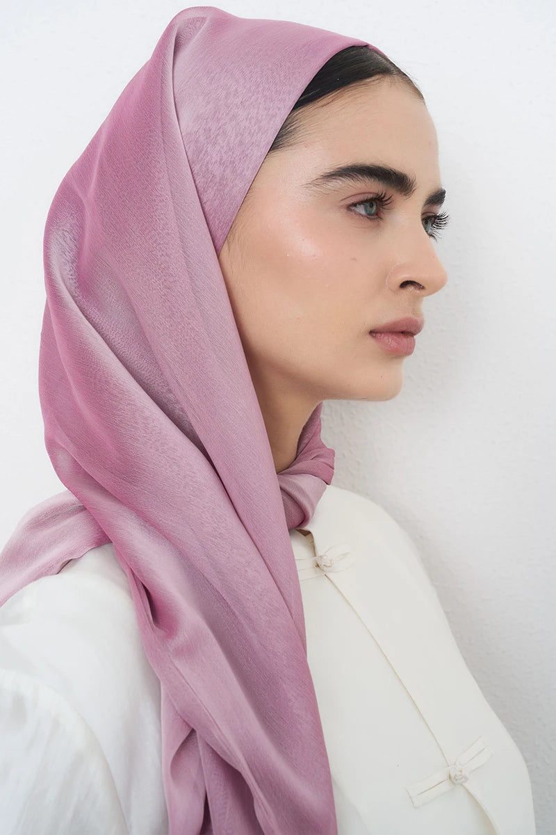 Çift Kat Janjan Şal - Pembe