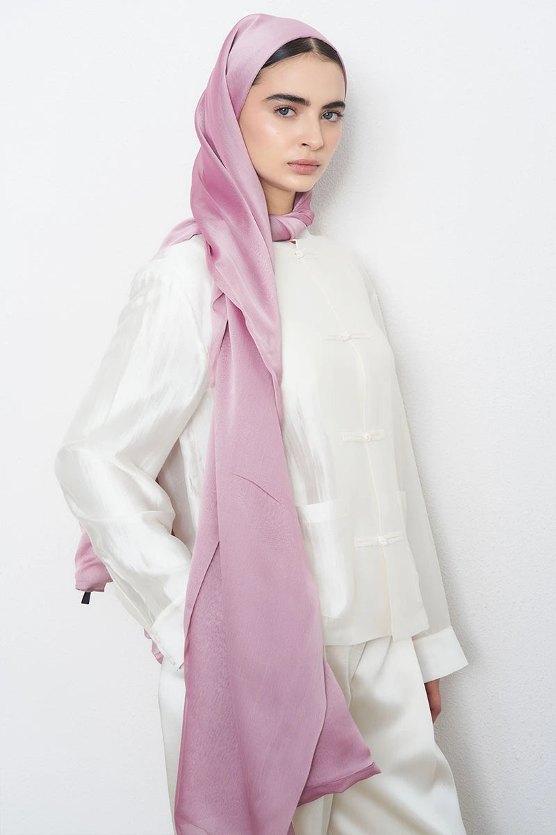 Çift Kat Janjan Şal - Pembe