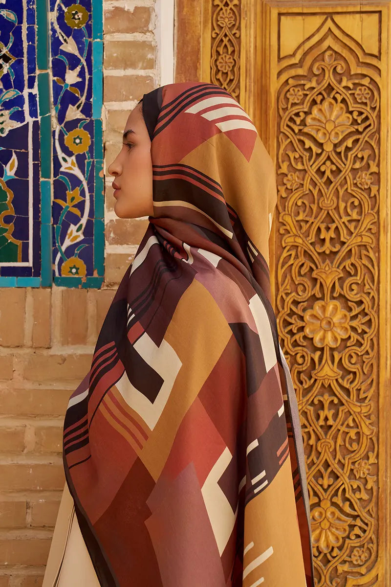 Clover Floss Viscose Shawl - Brown