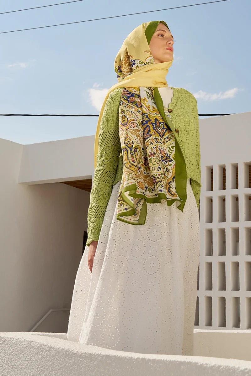 Curated Ethnic Shawl - Yellow