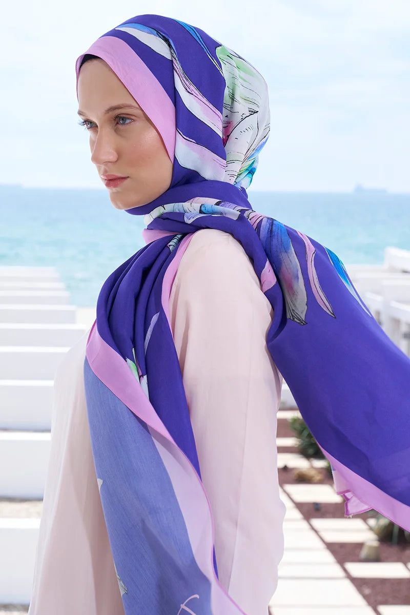 Curated Lilium Shawl - Purple