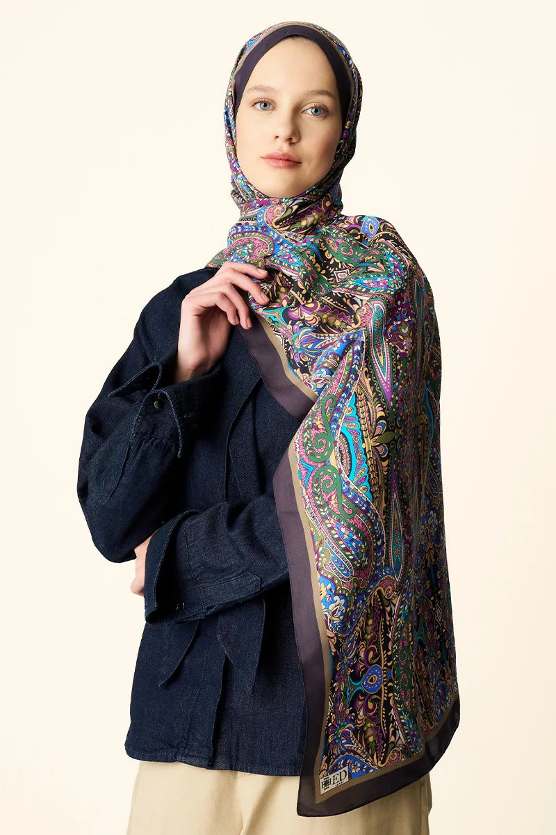 Fierce Floss Viscose Shawl - Purple