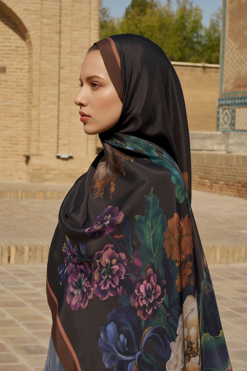 Floris Floss Viscose Shawl - Brown