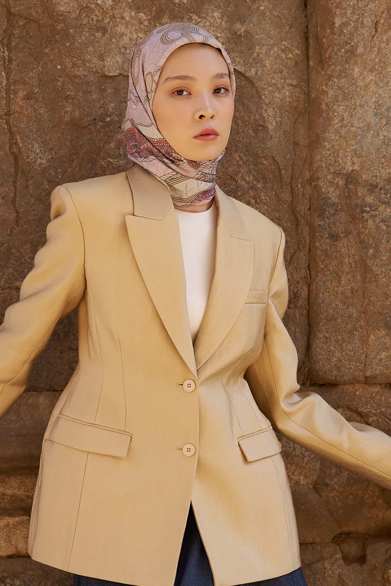 Glaze Braid Desen Eşarp - Pembe