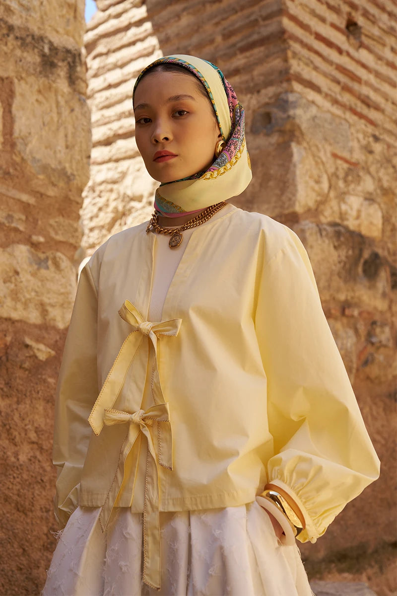 Glaze Chain Desen Eşarp - Pembe