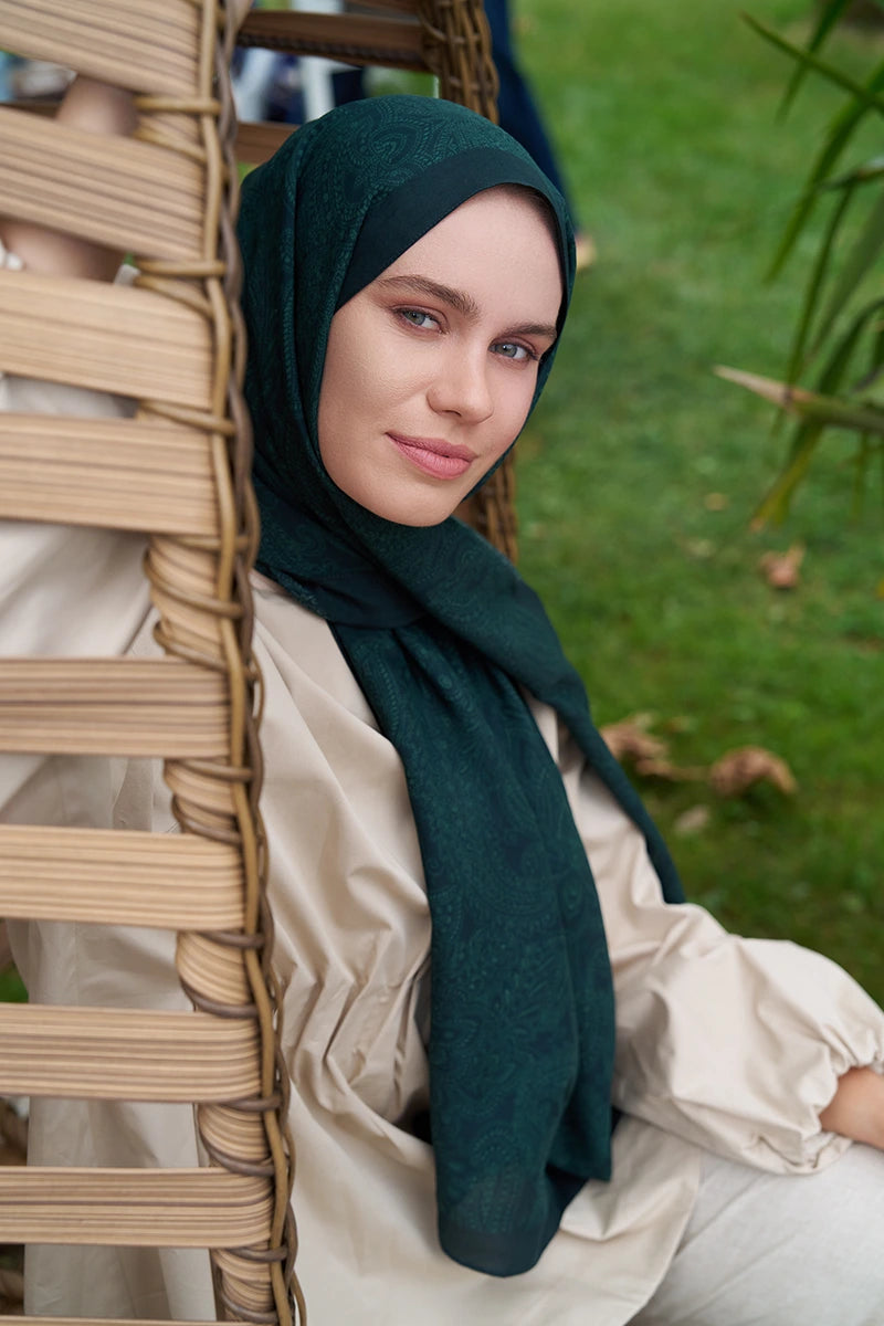 Heritage Saye Şal - Zümrüt Yeşili