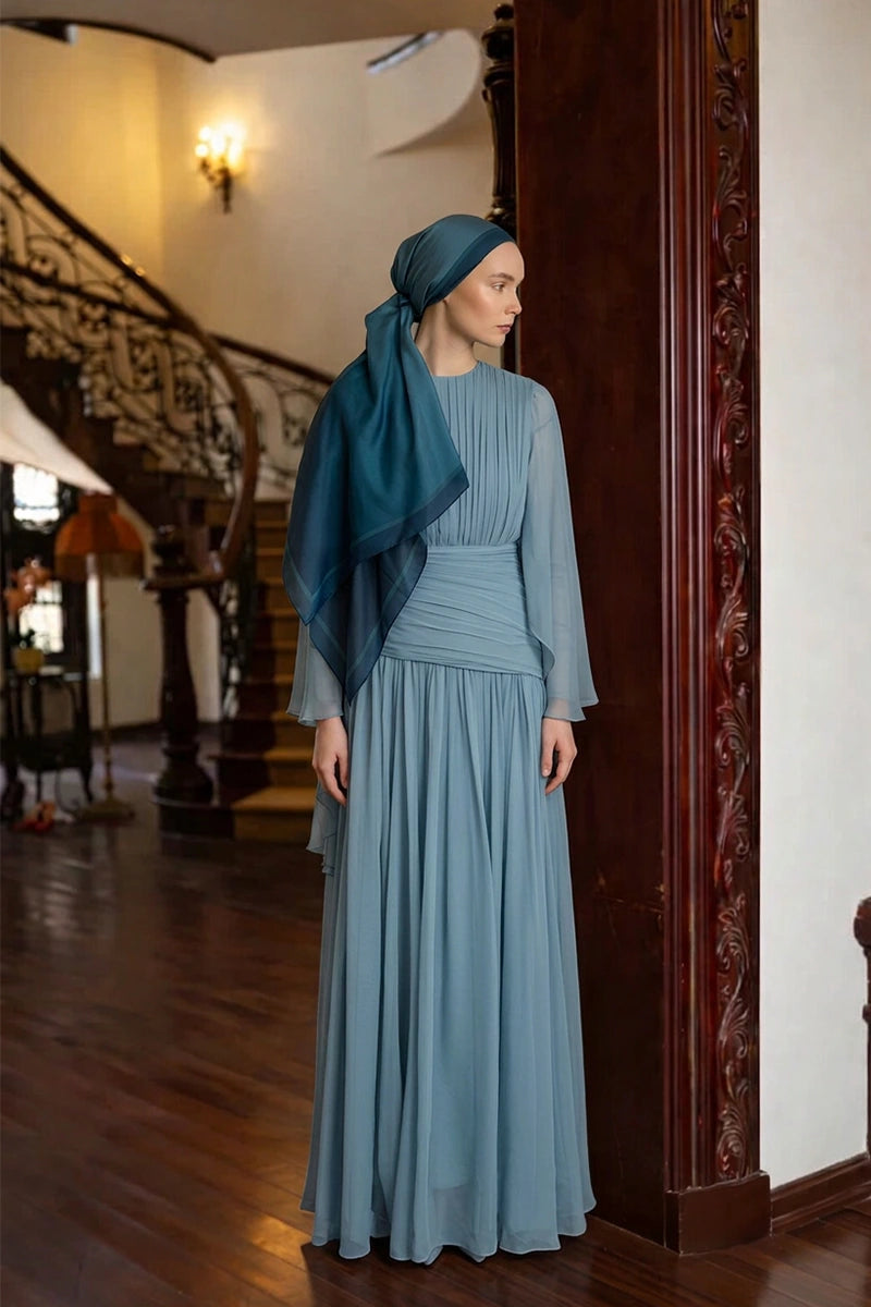 Inspired Degrade Desen Şal - Mavi