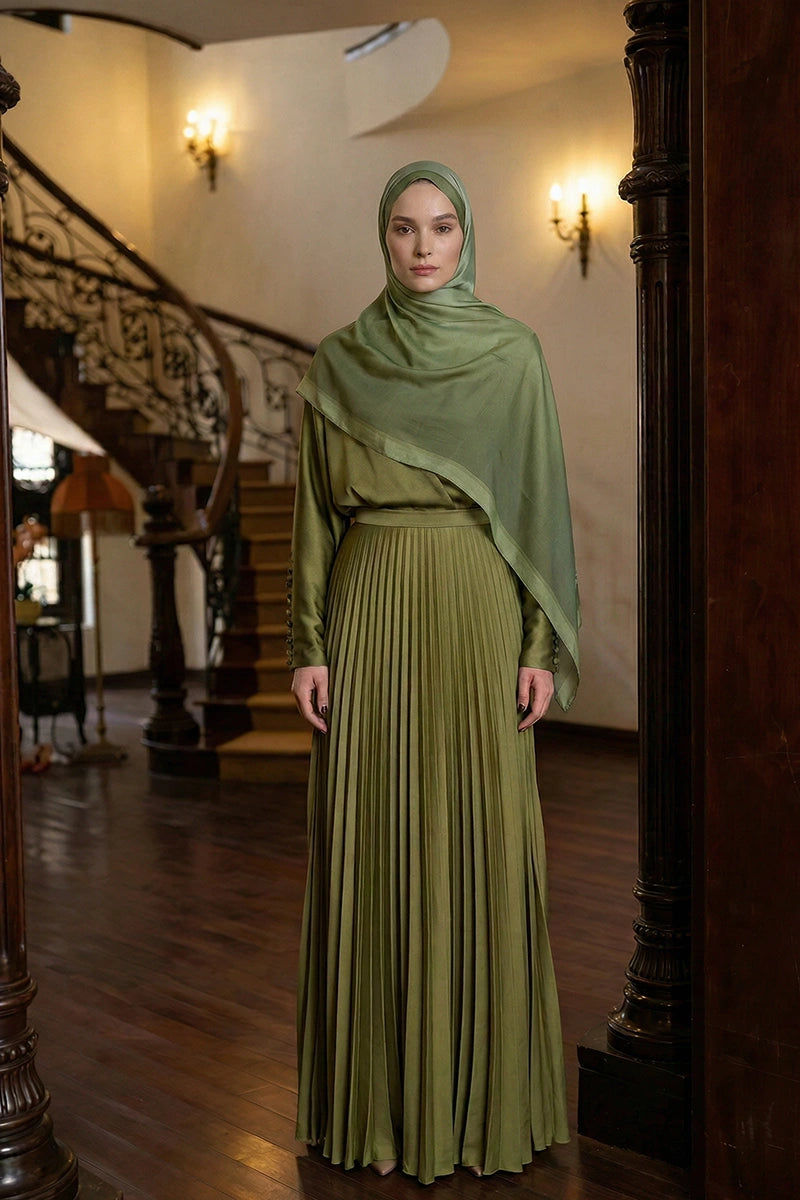 Inspired Degrade Desen Şal - Yeşil