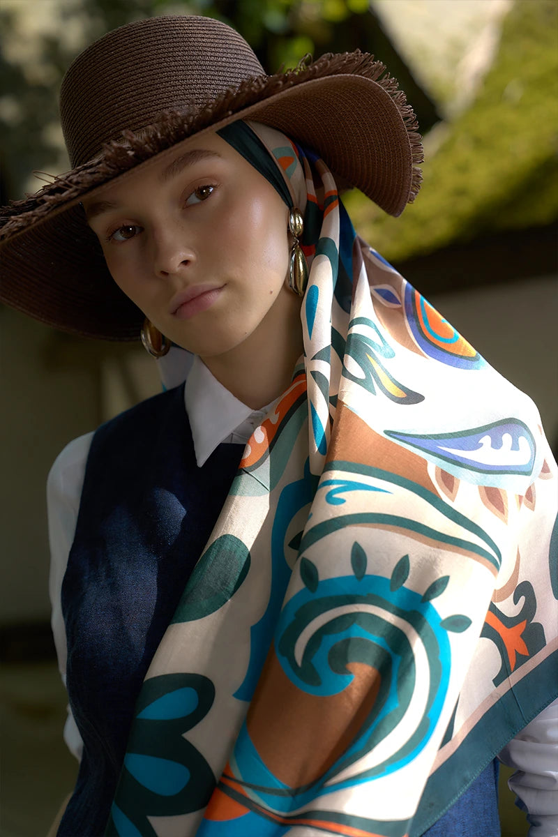 Inspired Density Pattern Shawl - Emerald Green