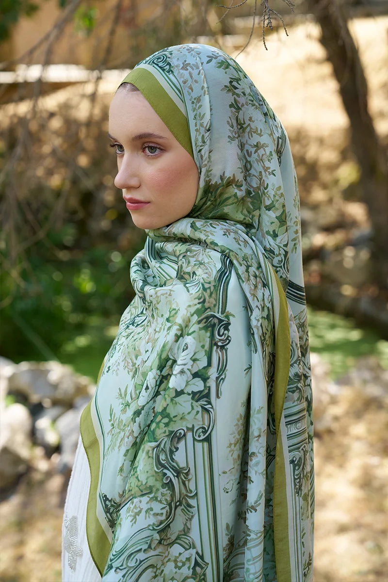 Inspired Esperanza Pattern Shawl - Green