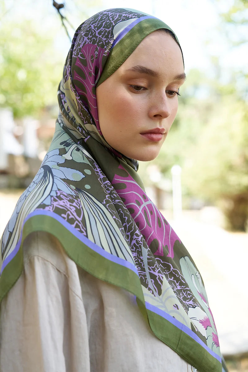 Inspired Fierra Pattern Shawl - Khaki