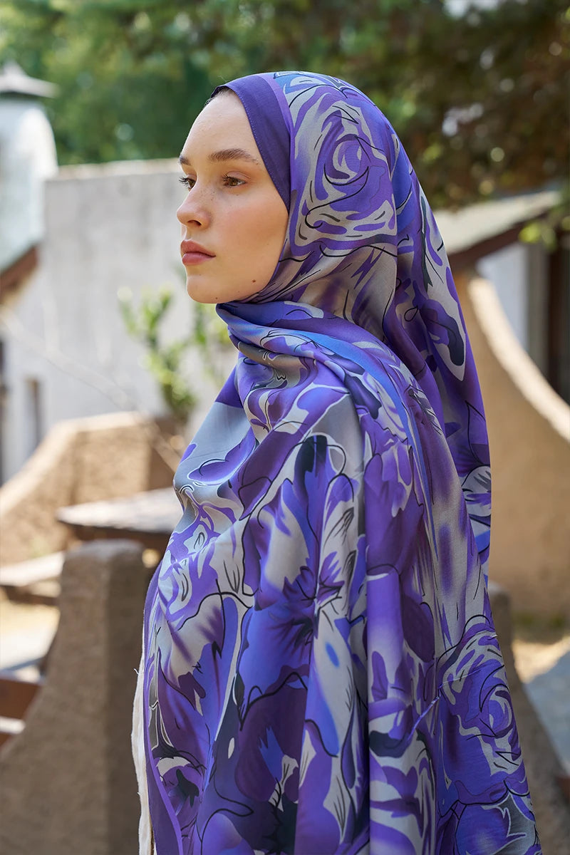 Inspired Limerence Pattern Shawl - Purple