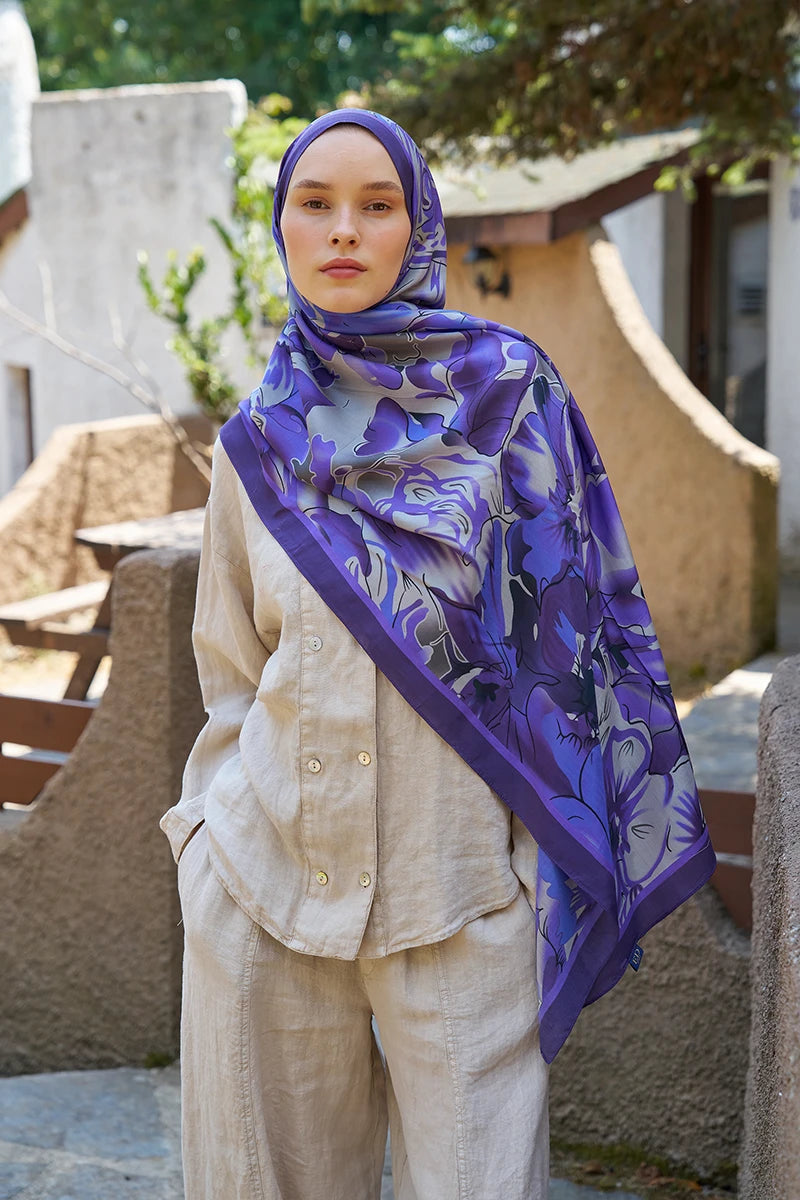 Inspired Limerence Pattern Shawl - Purple