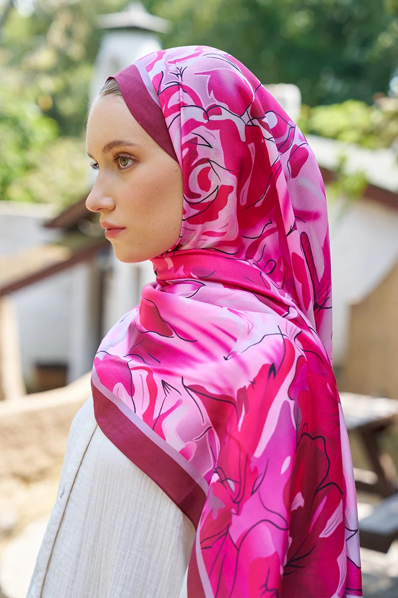 Inspired Limerence Desen Şal - Pembe