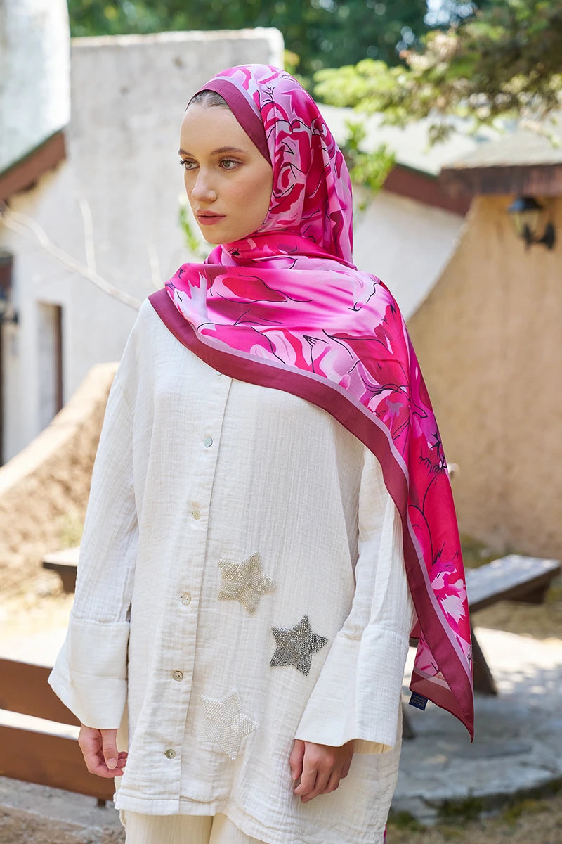 Inspired Limerence Pattern Shawl - Pink