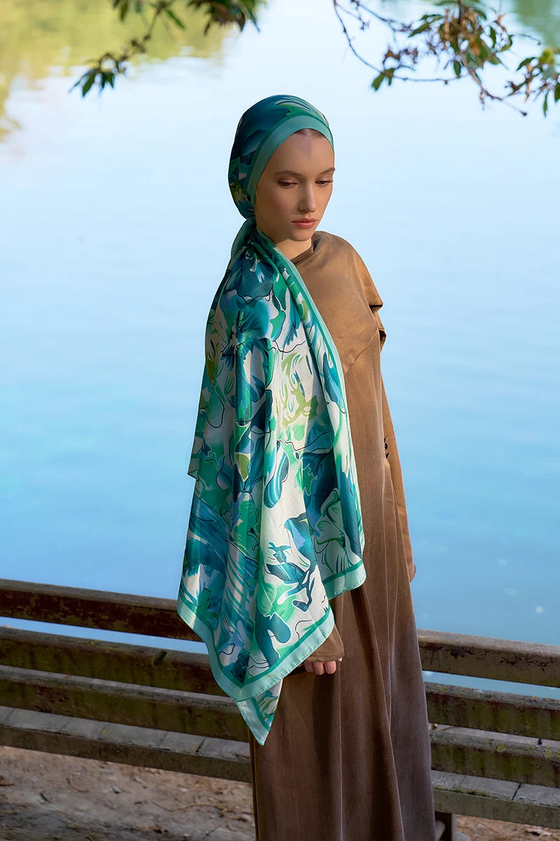 Inspired Limerence Desen Şal - Yeşil