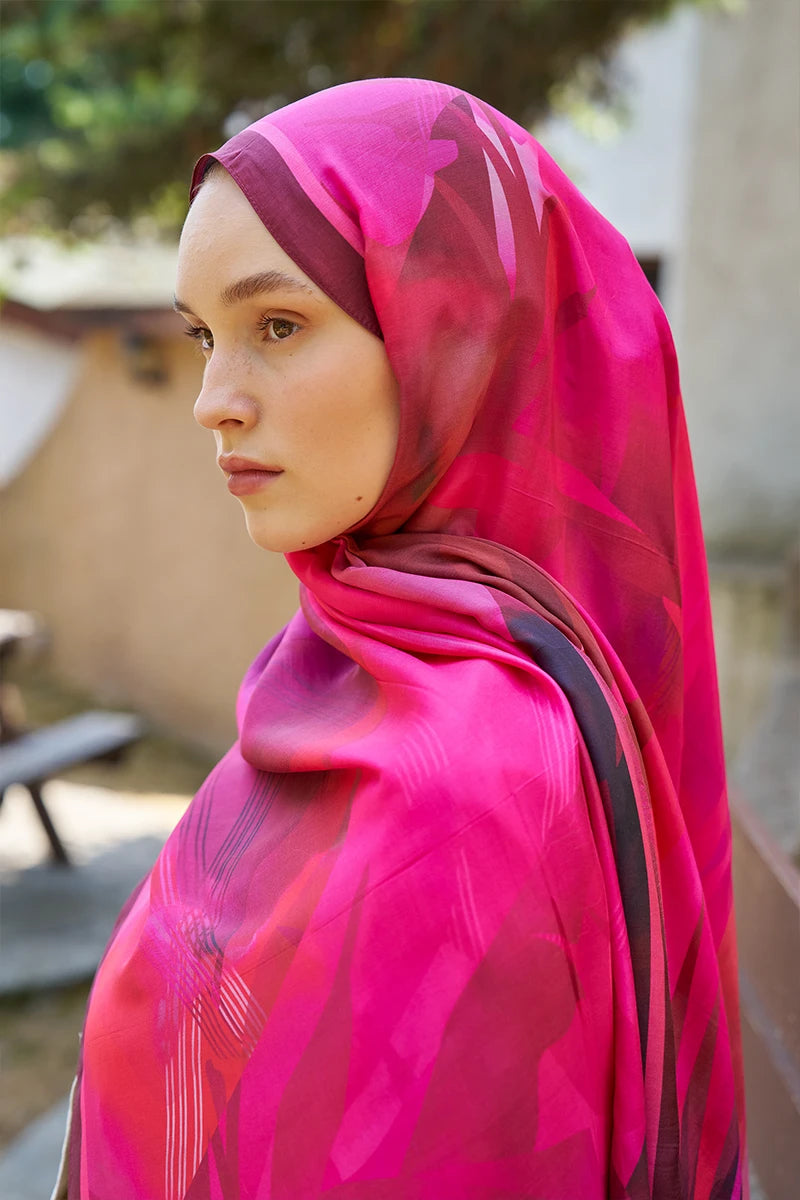 Inspired Volen Desen Şal - Bordo