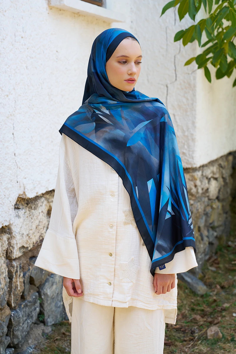 Inspired Volen Desen Şal - Lacivert