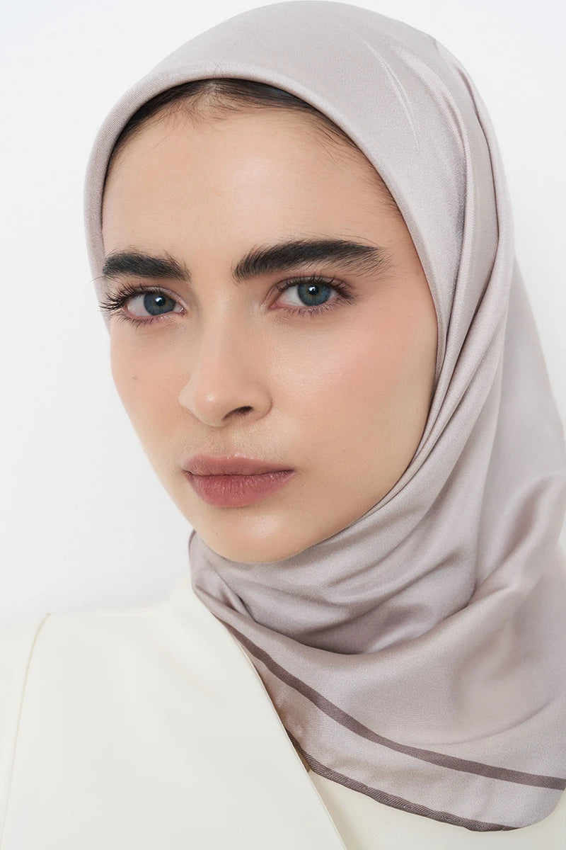 Twill İpek Eşarp - Taş
