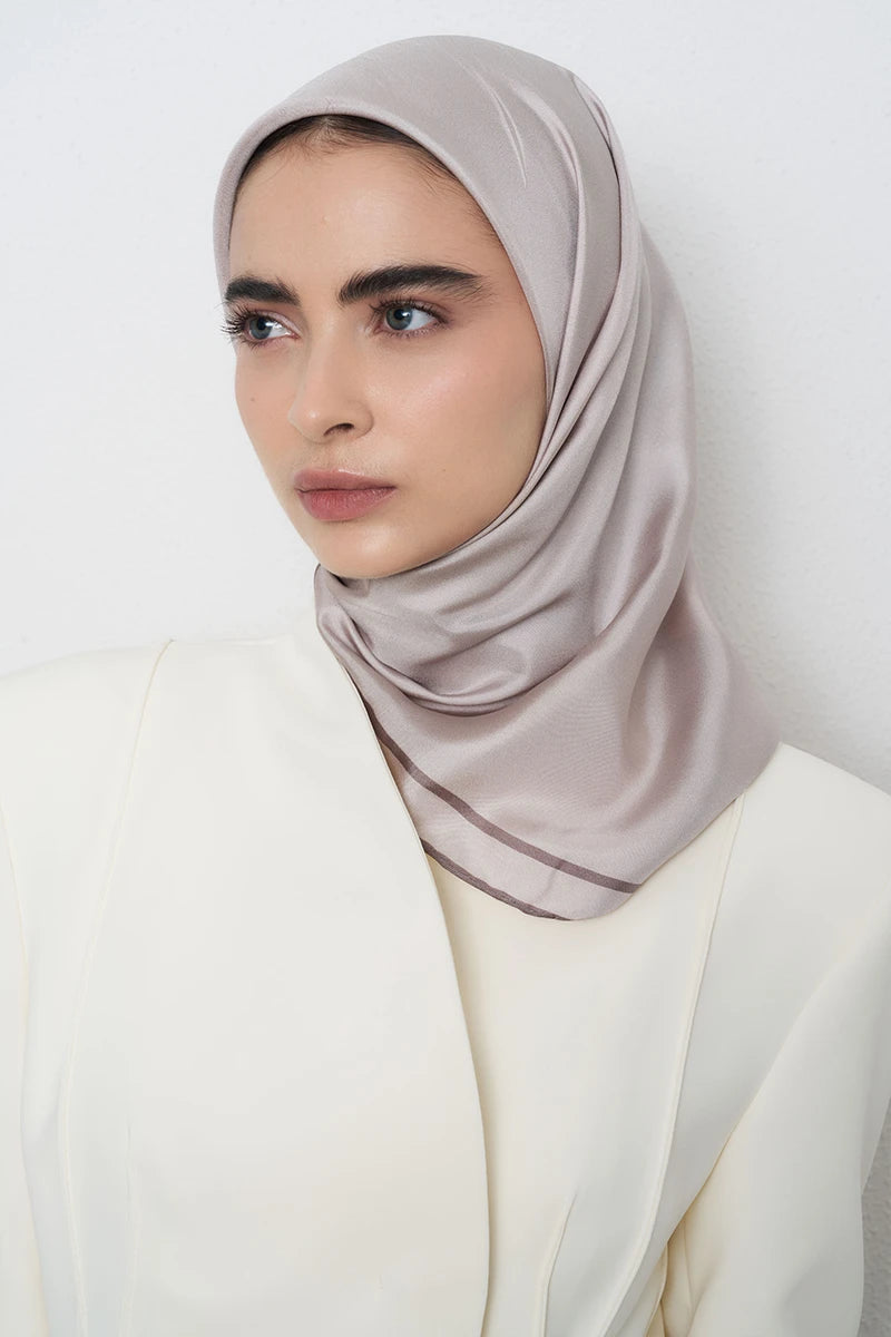 Twill İpek Eşarp - Taş