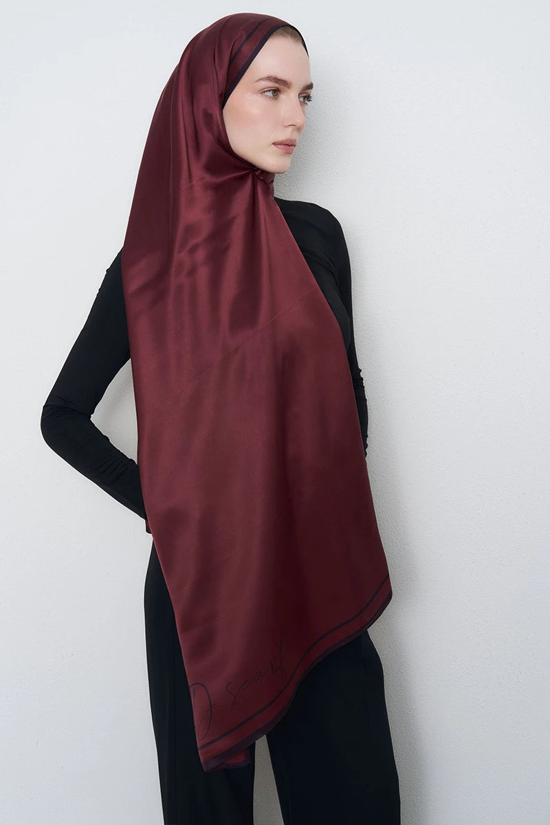İpek Şal - Bordo