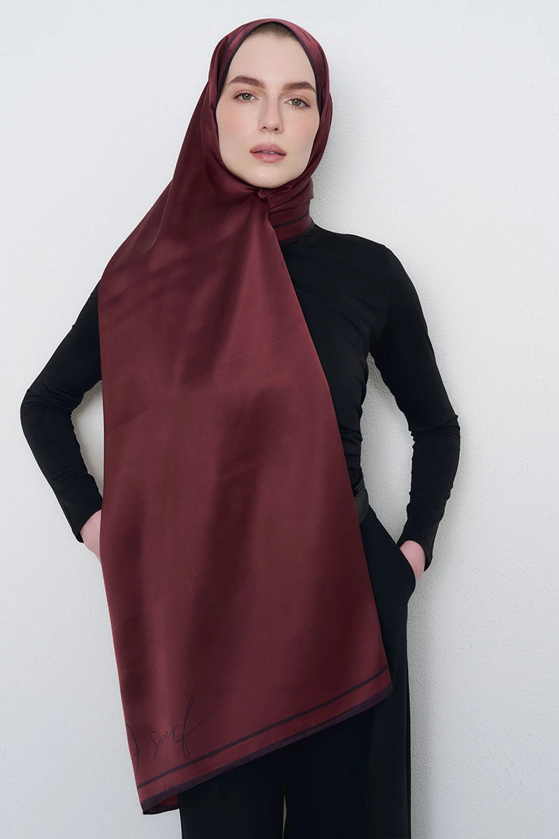 İpek Şal - Bordo