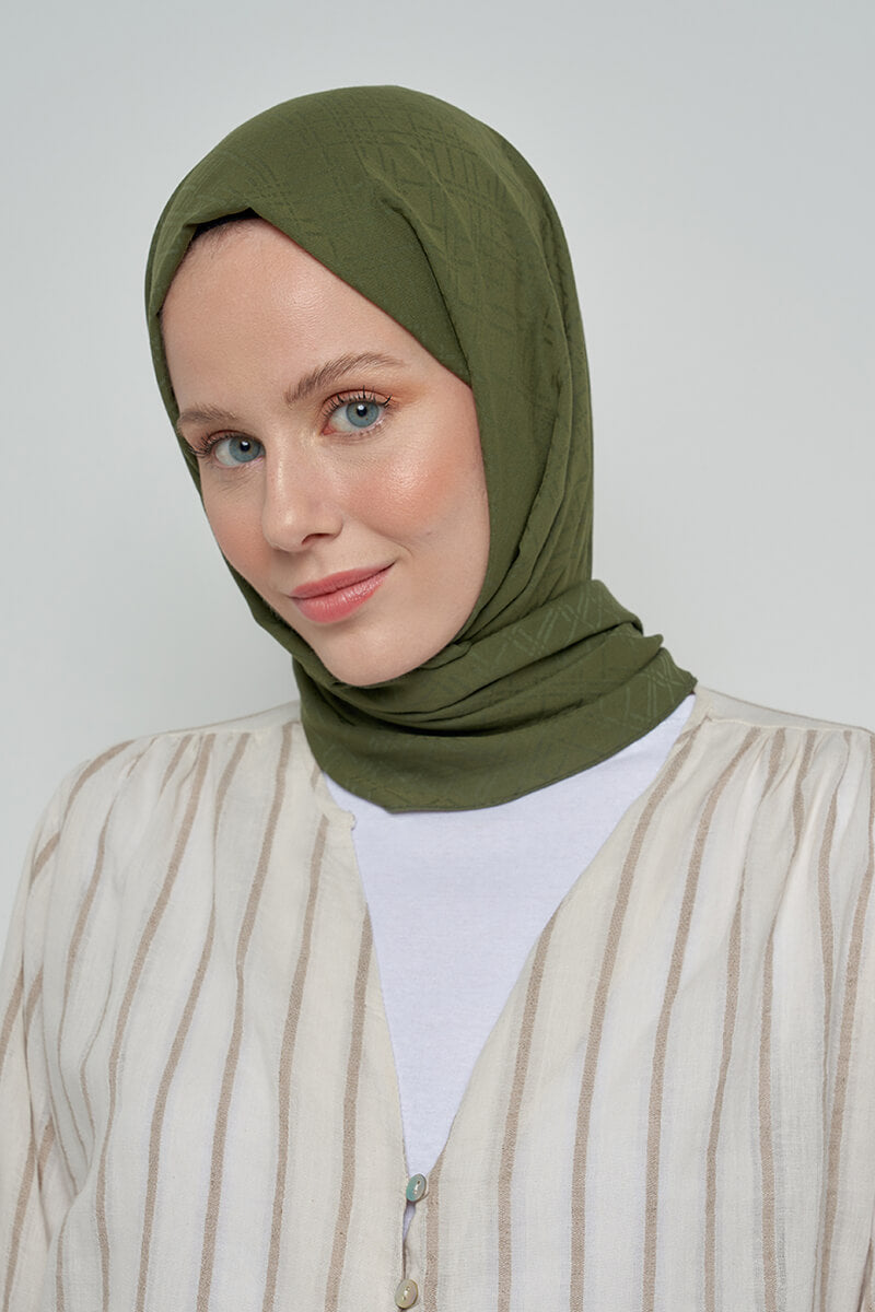 Pamuklu Şal Çizgi Desen - Nefti