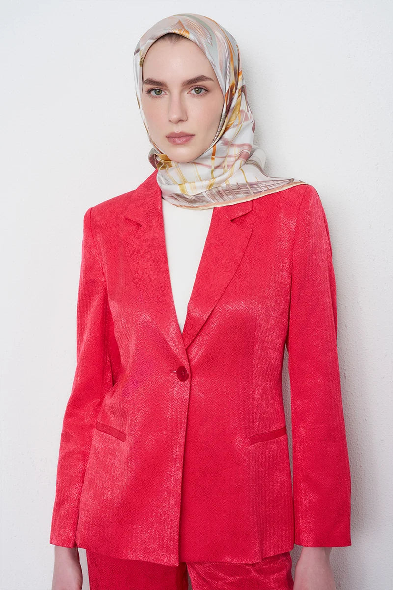 Leyl Twill İpek Eşarp - Sarı