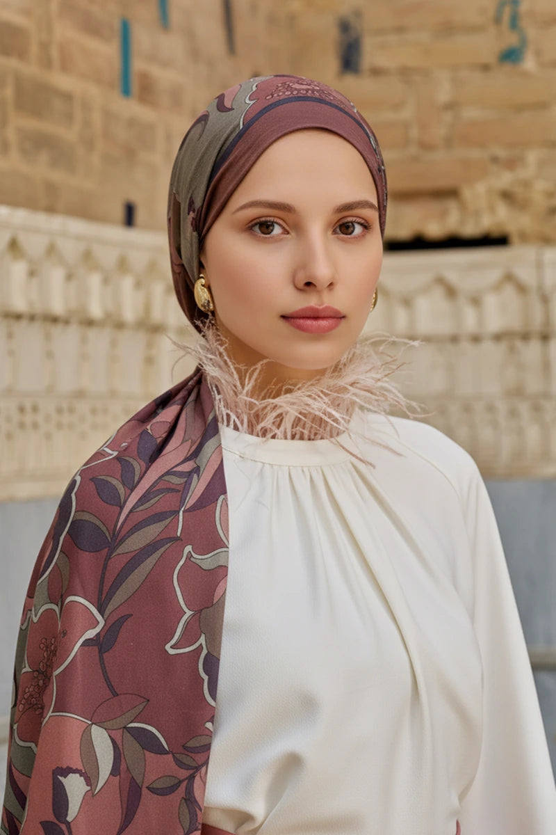 Lover Pamuk Modal Şal - Kızıl Kahve